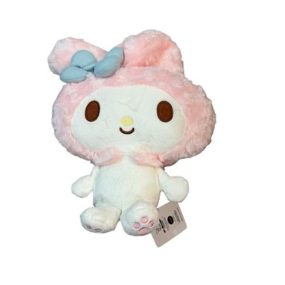 Sanrio My Melody Plush Pink Blue Bow Stuffed Toy Small NWT